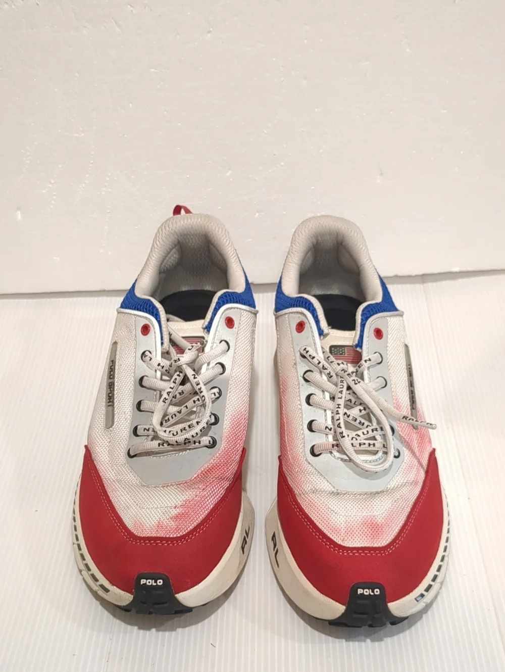Polo Ralph Lauren Red, White & Blue Mesh Sneakers